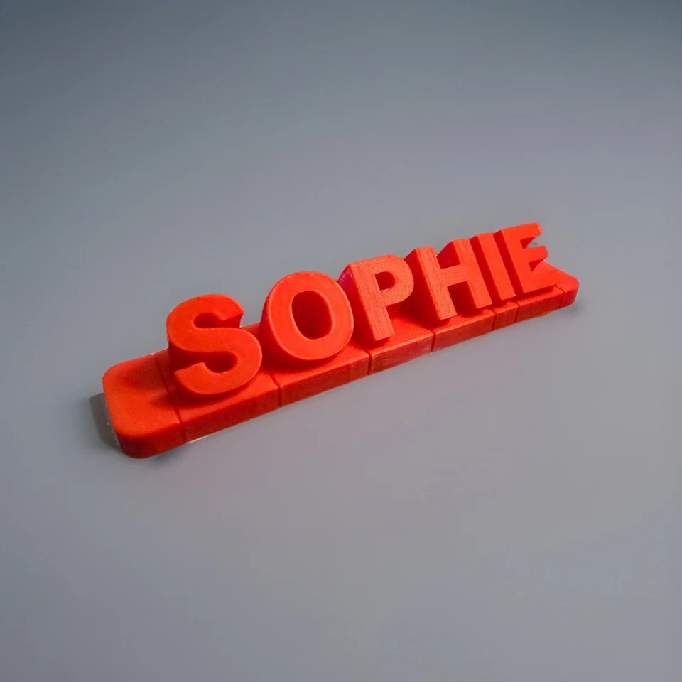 Your Name 3d - Fuente estándar - Negro Foto 4 de 4