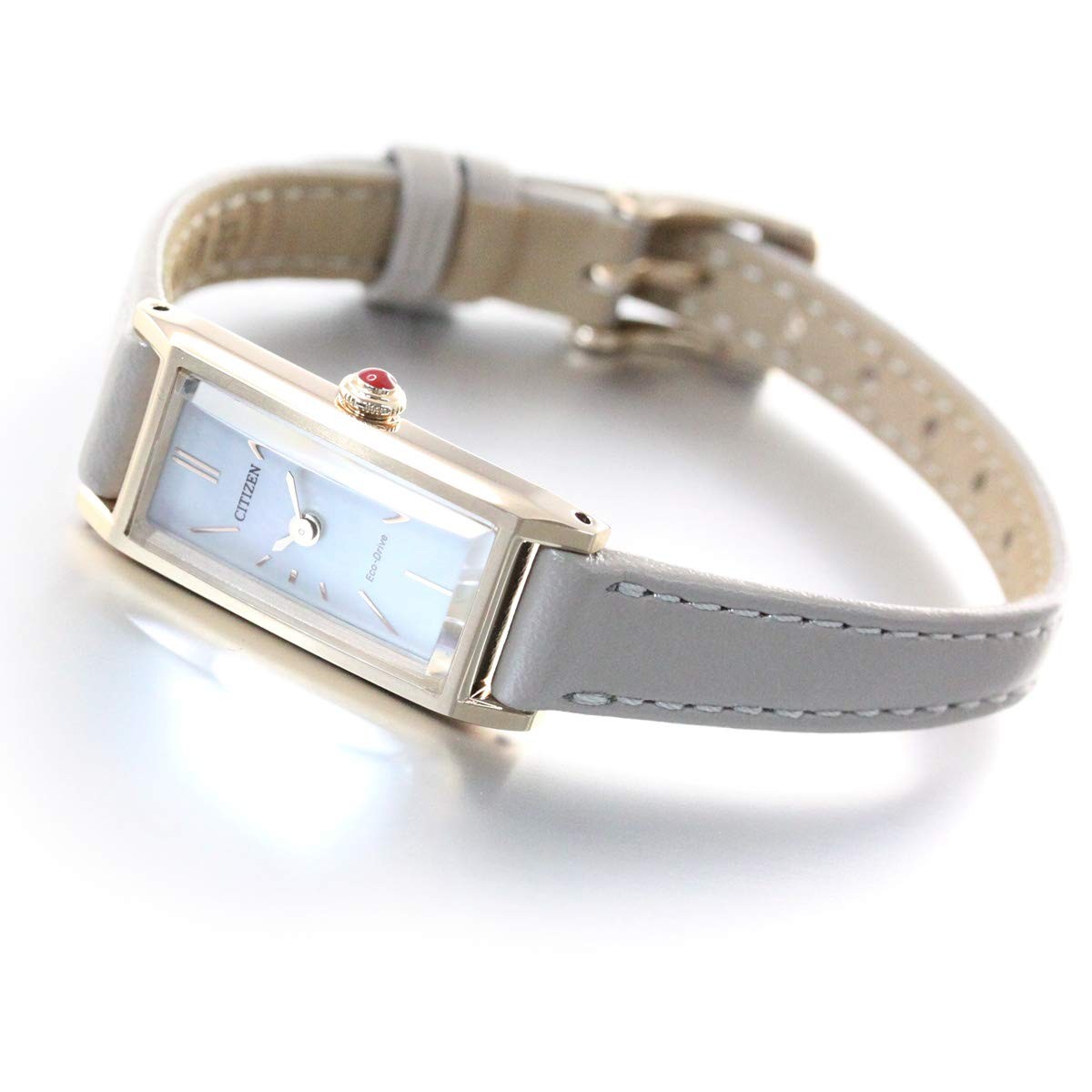 Unused CITIZEN EG7043-17W White Key Eco-Drive handled Women's Watch in Box