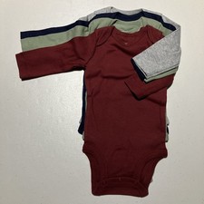 New Carter's Baby 4-Pack Solid Bodysuits Size 3 Months multi Color