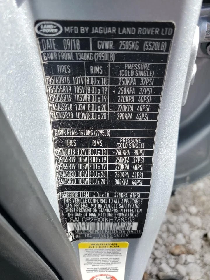 Used Front Left Door Interior Trim Panel fits: 2019 Land rover Discovery sport Foto 2 de 4