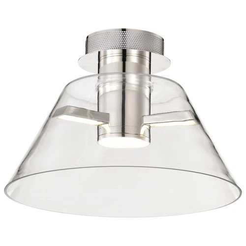 Nuvo Lighting 62/2053 Edmond 14"W Semi-flush Ceiling Fixture - Nickel - Picture 10 of 11