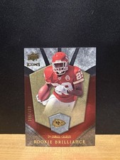 2008 Upper Deck Icons Rookie Brilliance Silver Jamaal Charles Card #RB17 /799. rookie card picture