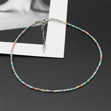 New Korean Sweet Colorful Chokers Collar Boho Seed Beaded Clavicle Necklaces for