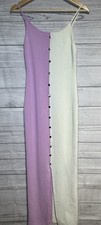 Fashion Nova Pink & WHITE LONG Dress - Size M