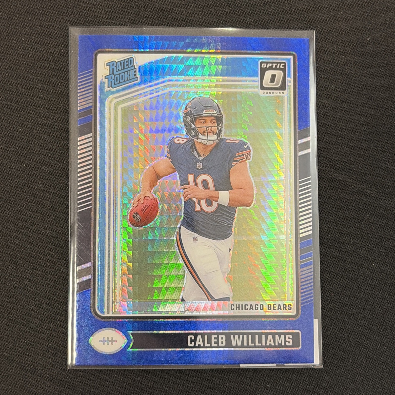 2024 Panini Donruss Optic Caleb Williams Rated Rookie Blue Hyper (RC) Bears #201