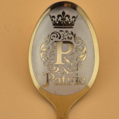 Geschenkidee Teelöffel Geschenk Patric Buchstabe P
