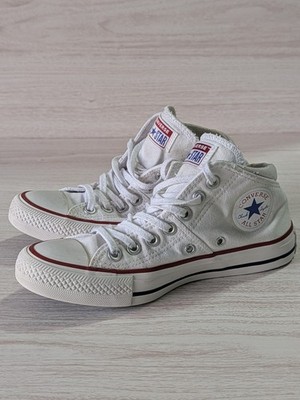Converse Chuck Taylor All Star Mid Top Canvas Lace-Up Sneakers White