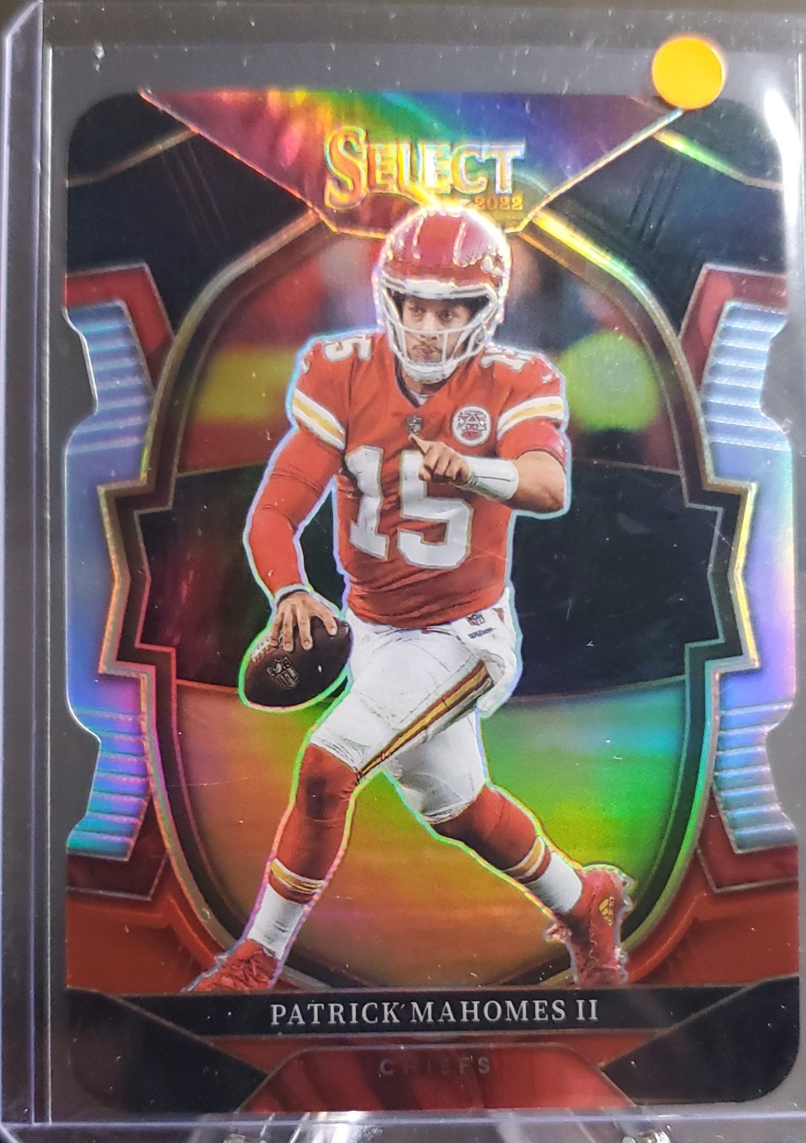 2022 Panini Select - Concourse Patrick Mahomes II #20 Black & Red Prizm Die-Cut