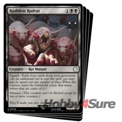 Ruthless Radrat X4 M/NM Magic: The Gathering MTG Universes Beyond: Fallout