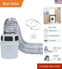 Compact 3-in-1 Indoor Dryer Vent Kit with High-Temperature Filter for Efficiency