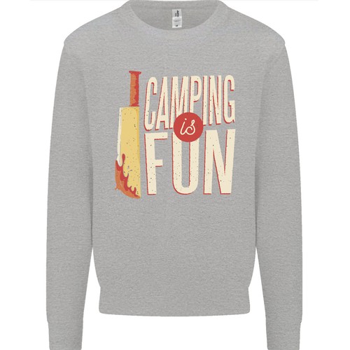 Camping is Fun Funny Murder Halloween Kids Sweatshirt Jumper - Picture 4 of 35