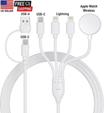 Universal Charging Cable Multi-Function Cell Phone Charger Cord 4 in 2 Fast -6ft