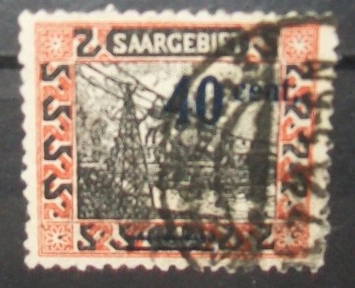 N°1873K STAMP GERMAN SAARGEBIET CANCELED  Aus