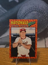 2026 Topps Heritage Jacob Young Color Of The Year Orange #/77 Nationals #279