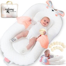 Infant Support Pillow with Adjustable Side Panels - Portable Cushion with Mil...