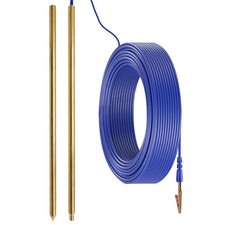 24" Copper Alloy Ground Rod,Portable Plug Grounding Rod Kit with 50ft Copper ...