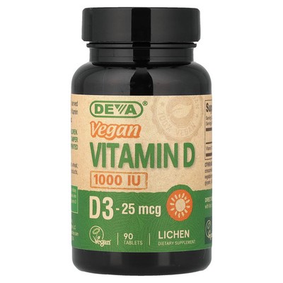 Vegan Vitamin D3, 25 mcg (1,000 IU), 90 Tablets