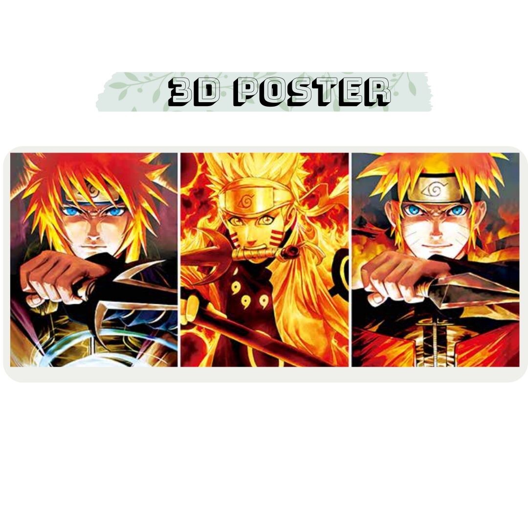 Naruto, Minato,Naruto Poster, 3D Poster, 3D Anime Picture | eBay