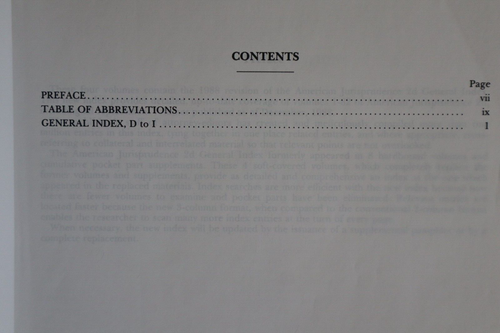 American Jurisprudence 2d State & Federal General Index D-I 1988 - Picture 3 of 4