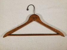 Vtg Wood Clothes Hanger  Buffalo New York  L.E. Wesselmann Inc 318 Niagra St.