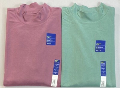 Men's Apt. 9 Premier Flex Long Sleeve Mock TurtleNeck Shirt | eBay