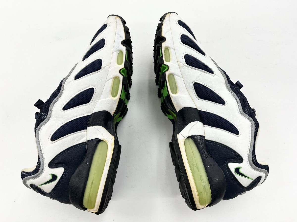 1996 Vintage Nike Air Max White Obsidian Scream Green Sz 9.5 Men