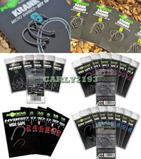 NEW Korda Carp Fishing Hooks All Patterns and Sizes Micro-Barbed or Barbless