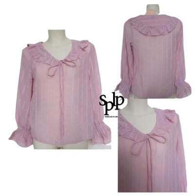 Wiya Hippie Chic Style Veil Blouse SIZE S/M Pink New