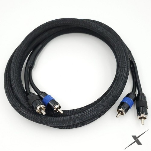 Sky High Car Audio Premium 4-Channel RCA Cable - 12ft