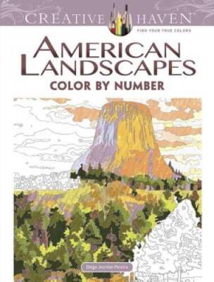 Creative Haven American Landscapes Color by Number Coloring Book (Adult C - GOOD