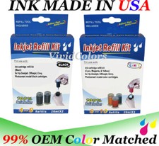 Cartridge ink refill tool box kit for HP 68 67 65 65xl 62 63 64 XL color  black