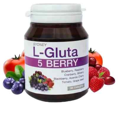 glutathione sydney Gluta Glutathione L-Gluta 5 Berry ReduceDark Spots Freckle Whitening Skin.