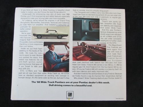 Lot of 11 1968 Pontiac Dealer Only SAMPLE Magazine Advertisements Firebird GTO - Picture 5 of 18