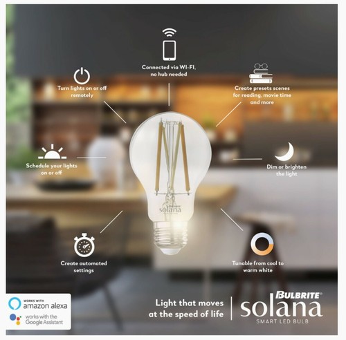 Solana ST18 WiFi Smart Light Bulb - Edison LED 60W Equivalent Connected Bulb ๐ก - Picture 5 of 6