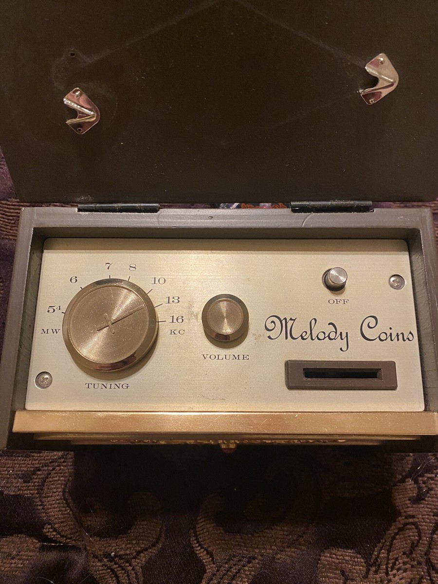 VINTAGE 1963 CROWN MELODY COINS RADIO BANK MADE IN JAPAN | eBay