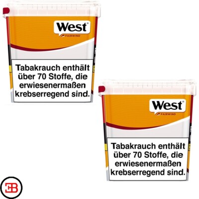 2x West Yellow Fairwind Tabak 235g Eimer Volumentabak Stopftabak Giga Box