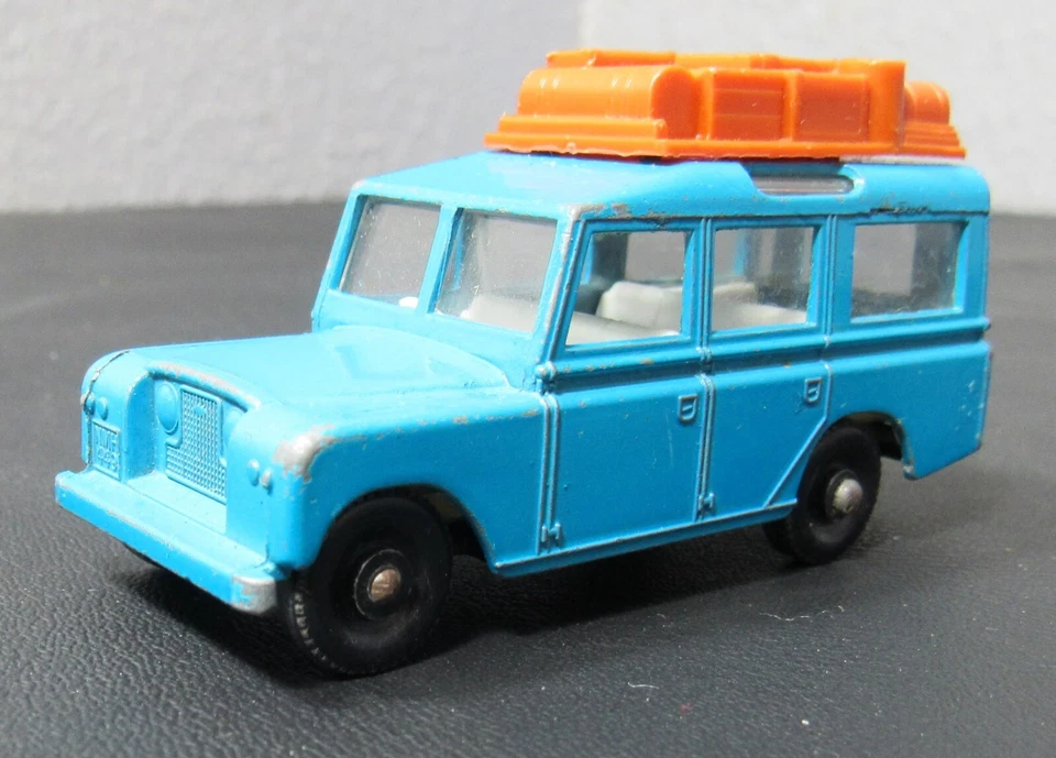 1965 Matchbox #12 Safari Land Rover Blue w/Original Box Lesney Made in England - Image 2 of 4