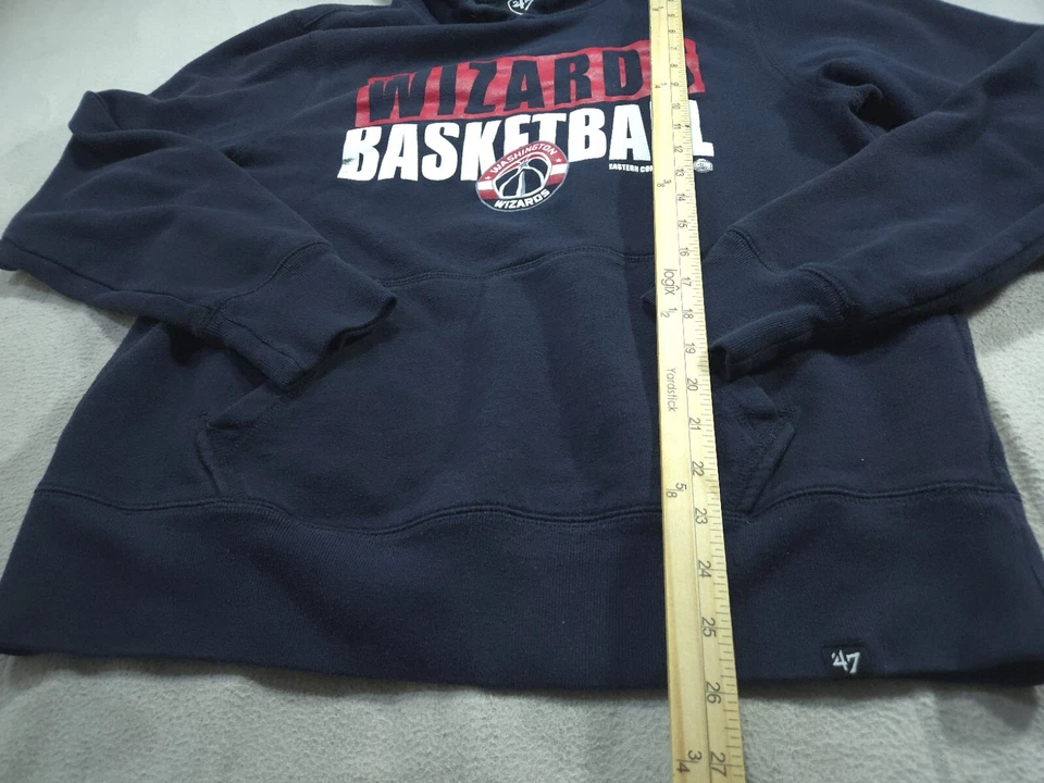 Washington Wizards Hoodie Sweatshirt Large 47 Brand Pullover Sweater Mens - Image 2 of 4