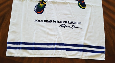 Polo Ralph Lauren NY Open Tennis Towel Bear Player | eBay