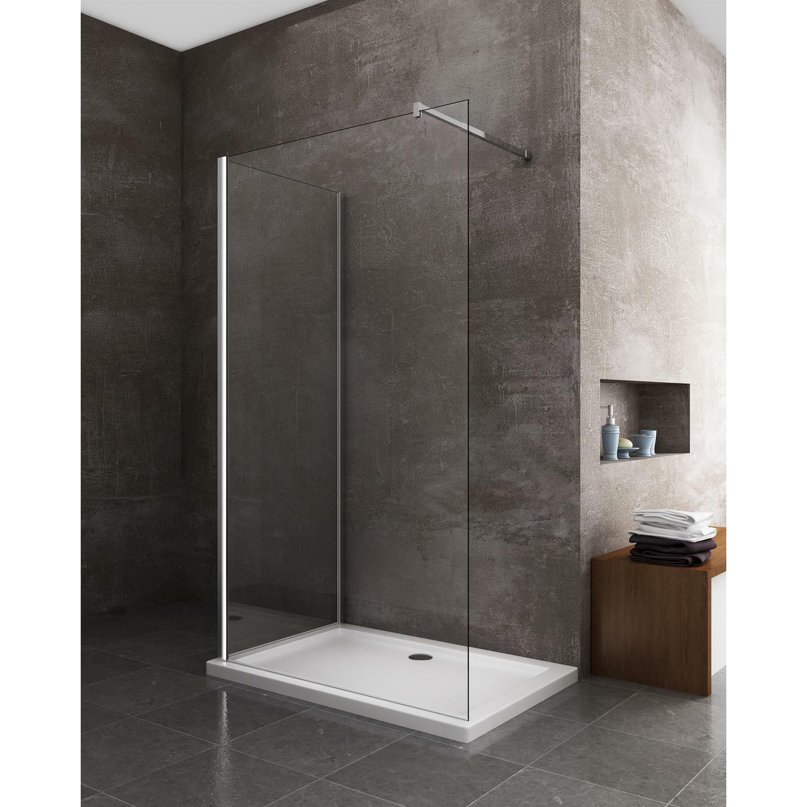 Parete Doccia Walk-in Angolare Doppio Vetro 8 mm Reversibile, 100X100 CM
