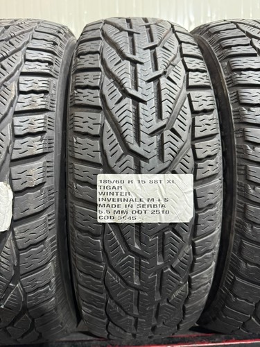 4 PNEUMATICI USATI 185/60 R 15 88T XL TIGAR INVERNALE M+S 5.5 MM DOT 2518 GOMME - Foto 3 di 6