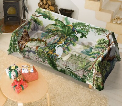 3D Tiger Leopard C128 Sofabezug Hochelastisch Lounge Schonbezug Schonbezug Couch