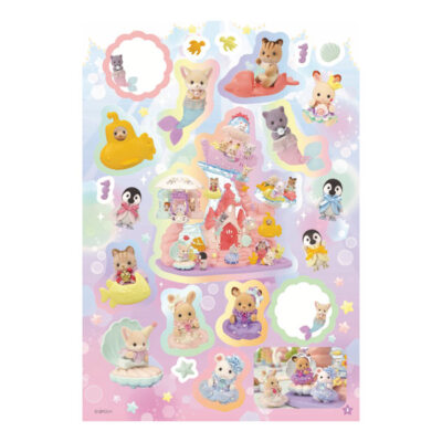 非売品Sylvanian Families １５周年記念 シール １３枚 Sylvanian Families STICKERS Book Babies Japan Epoch Calico