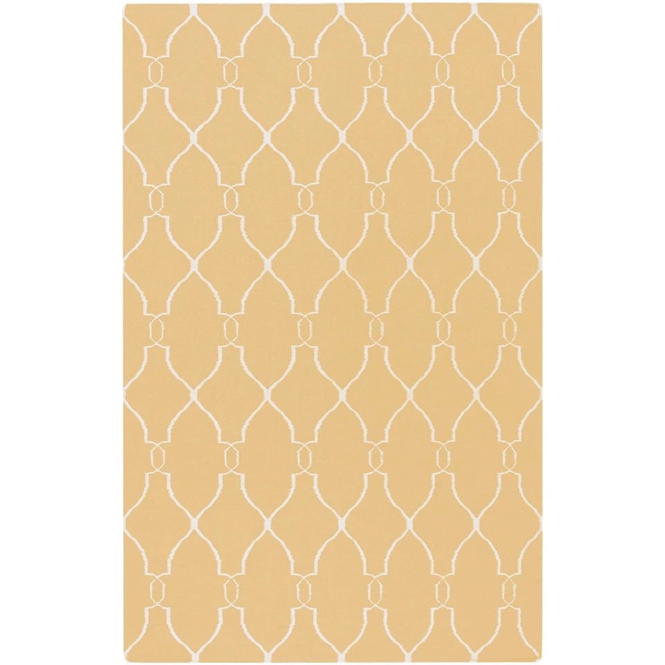 Alfombra Jill Rosenwald Surya Fallon FAL-1001 tejida a mano lana dorada 5' x 8' Foto 2 de 2