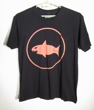 ambsn Men's Size XL Black Cotton Made in USA Shark Graphic T Shirt