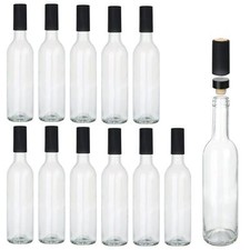 12 oz Glass Bottles With Cork Lids,Home Brewing Bottles Juicing Bottles With ...