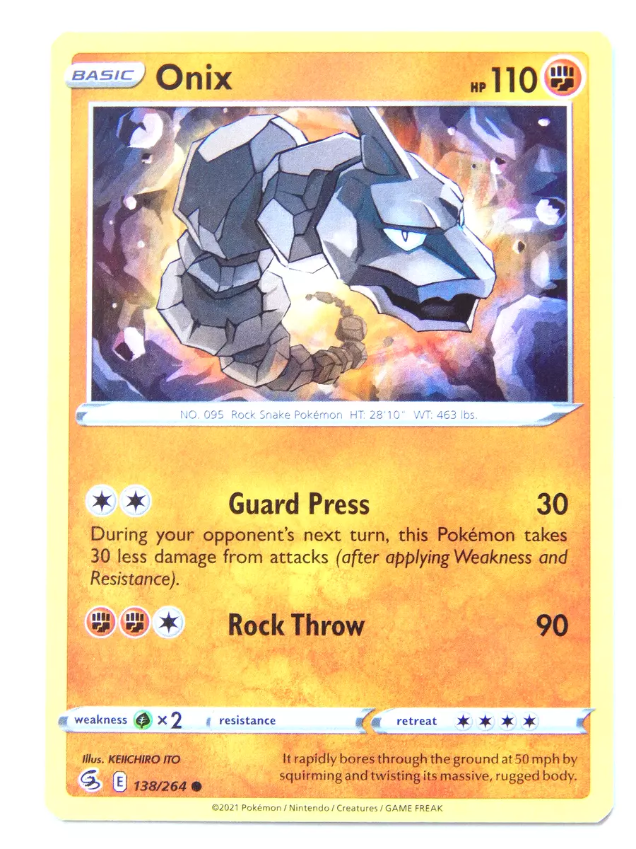 Check the actual price of your Onix 138/264 Pokemon card