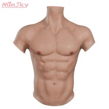 Masculinity Realistic Silicone Chest Abdominal Simulation Man Muscle Vest Suit