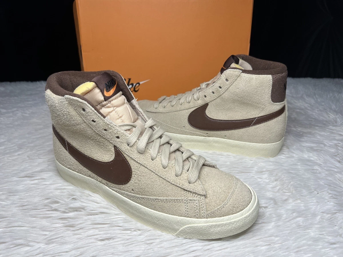 Nike Blazer Mid 77 Premium Rattan Light Beige Chocolate Brown Men