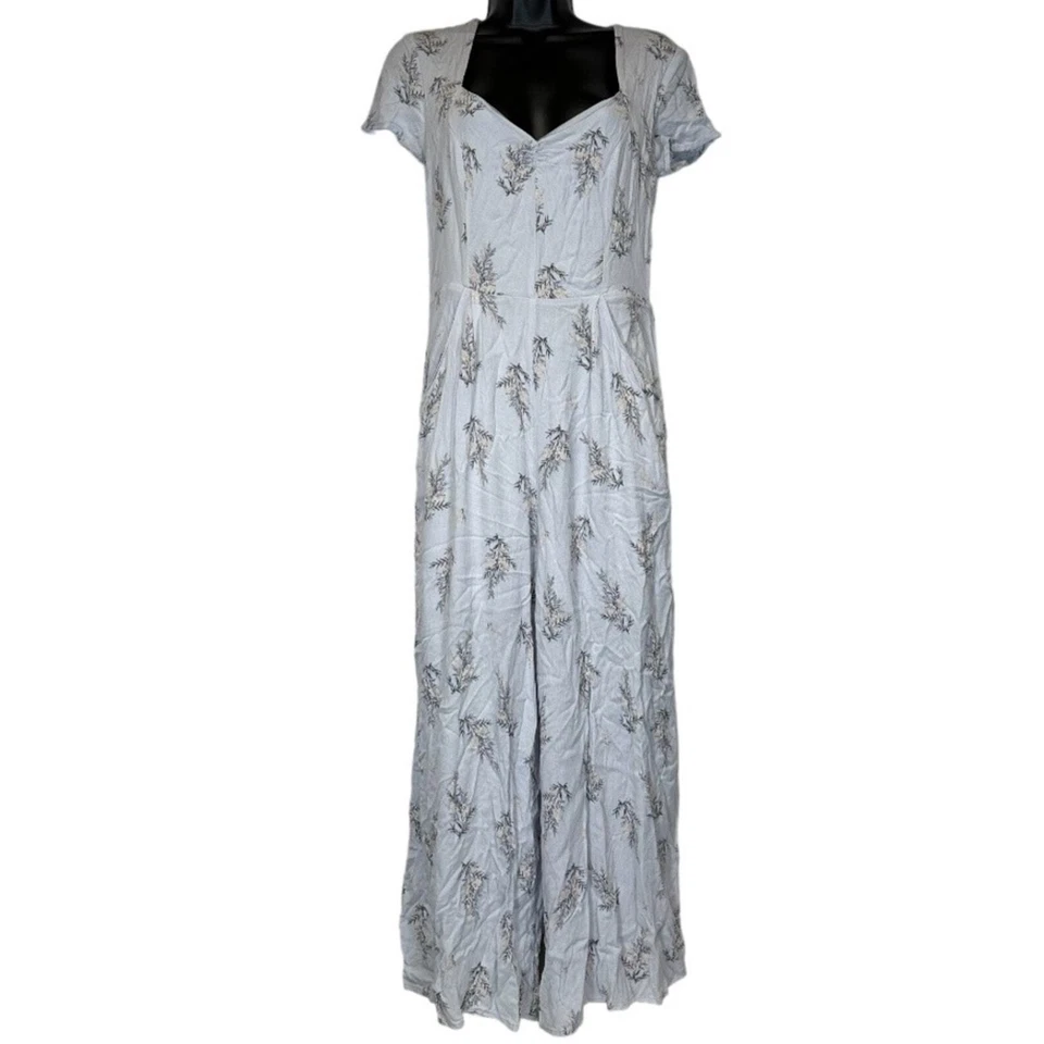 Urban Outfitters KerriAnn светло-фиолетовый цветочный печать коротким рукавом комбинезон размер S - Изображение 3 из 4